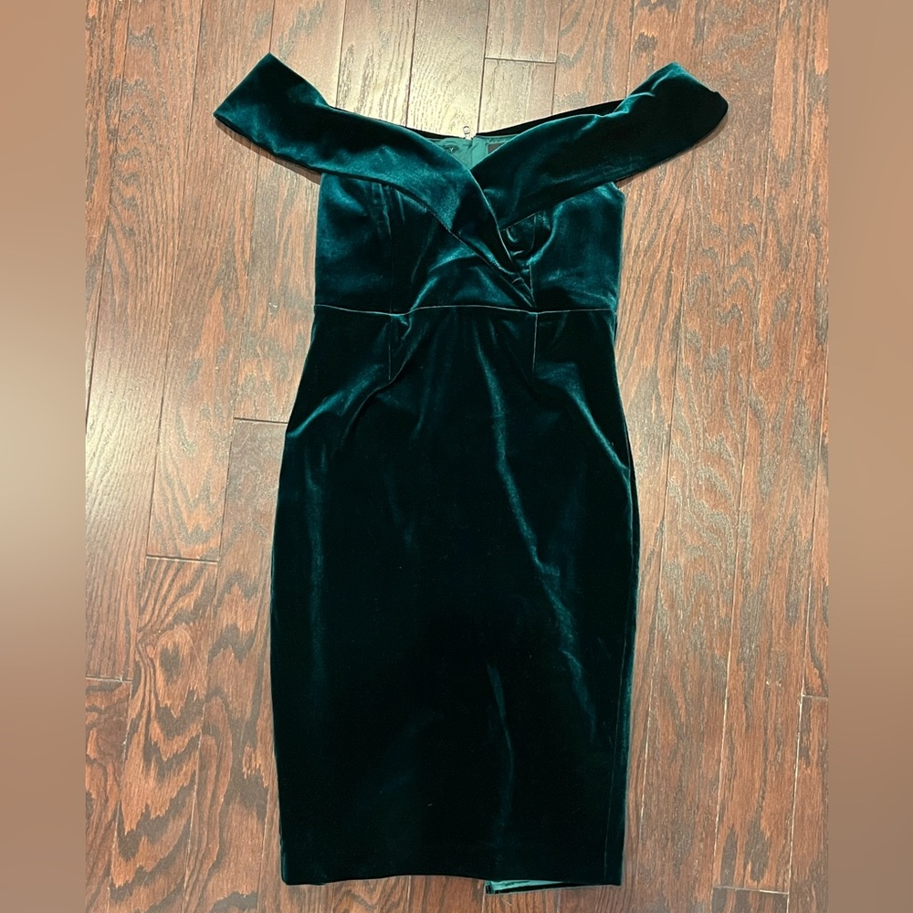 Velvet Bardot Off The Shoulder Dress